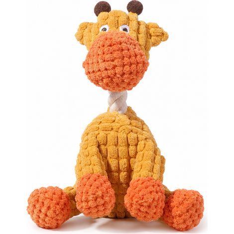 Jouet sonore en peluche pour vos animaux girafe 25 x 15 cm (1/5)