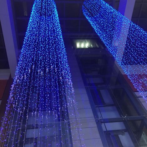 50M 400 LED Guirlandes Lumineuses Carnaval Mariage Extérieur Jardin Intérieur Éclairage, Guirlande LED Arbre Guirlande Lumineuse Pour Sapin De Noël Décoration Gazebo Guirlande, Bleu (1/5)