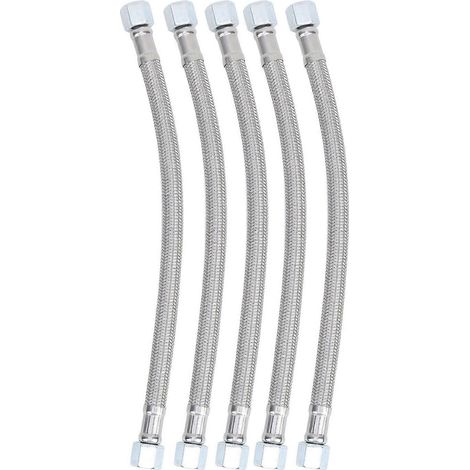 5 tuyaux pour compresseur d'air à filetage interne 14 x 1,5, faible bruit de freinage, sans huile, longueur 50 cm (1/4)