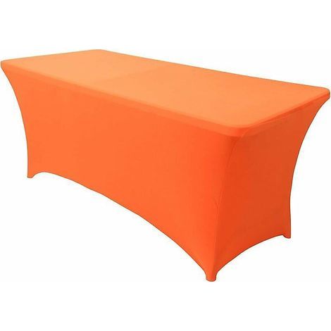 (orange, 4ft 8ft244x76x76cm) Nappe Rectangulaire Universelle Pour Mariages, Banquets Et Ftes (1/4)