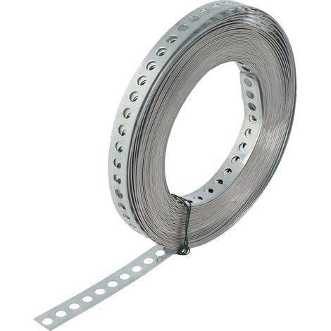 tecuro Lochband Montageband 12 mm x 10 m Rolle - Edelstahl V2A