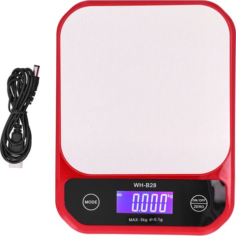 Balance de charge USB étanche cuisine cuisson alimentaire électrique mesure du poids BalanceRed 5kg/0.1g