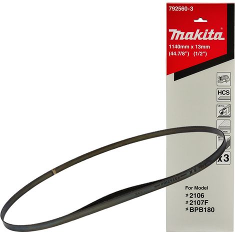 MAKITA 792560-3 (pkt of 3) Bandsaw blade 1140mm x 13mm x 14tpi