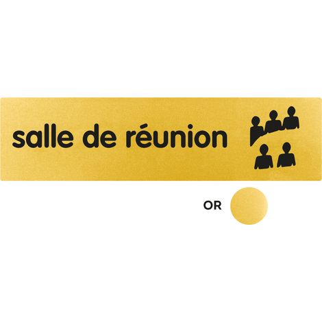 Plaque de porte Salle de réunion - Classique or 170x45mm - 4491011