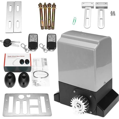 800-160 0KGS 220VAC Ouvre d'opérateur de Portail Coulissant de AC DC Moteur en Tant Que Moteur de Fermeture de Porte avec capteur de sécurité Kit de contrôleur WiFi(550W 0-1200KG) (1/5)