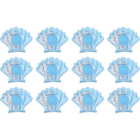 Lot de 12 porte-gobelets gonflables à paillettes pour piscine (1/4)
