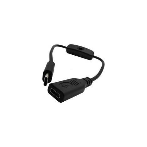 Câble adaptateur USB-C vers USB-C amélioré, 22 AWG, 3 A, 30 V, avec interrupteurs de contrôle pour appareils électroniques
