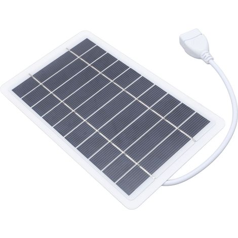Batterie externe solaire avec 2 ports USB, chargeur de téléphone à panneau solaire monocristallin en silicium haute efficacité pour le camping en plein air (1/5)