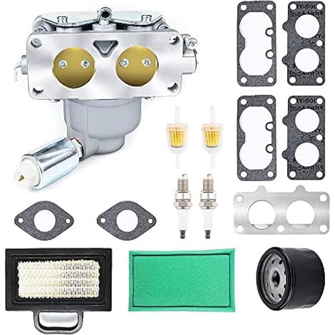 Compatible avec le carburateur 499804 pour moteur bicylindre en V Briggs & Stratton 791230 699709 20HP 21HP 23HP 24HP 25HP John Deere MIA10632 LA135 LA120 LA145 LA150 tondeuse à gazon (1/4)