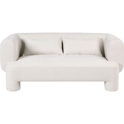Sofa 3-Sitzer HOGBO Stoff Weiß