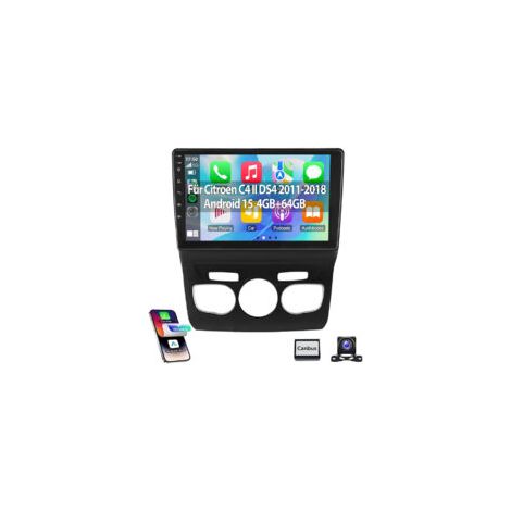 Autoradio Android 15 pouces 32/64 Go avec CarPlay, RDS, navigation GPS et Wi-Fi pour Citroën C4 II DS4 (2011-2018) - 4+64G CAM