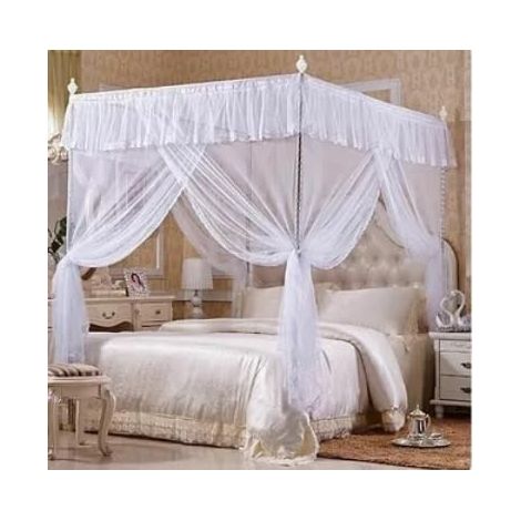 Grand Carré Princesse Lit À Baldaquin Net - Moustiquaire de Voyage Avec Ouverture sur Trois Côtés pour Extérieure, Chambre, Patio, Hamac, Pont (150x200x200) (1/5)