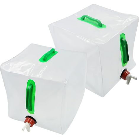20L collapsible water container, hygienic transparent PVC water bag for drinking water (1/5)