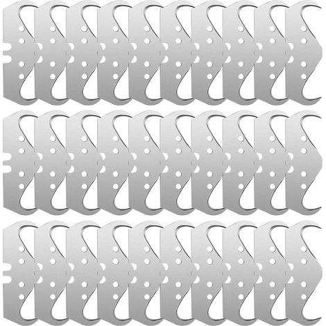 30x Lames à Crochets 55 x 40 x 20 mm, Épaisseur de la Lame 0,6 mm, Rechange de Lame Universels pour Cutter à Moquette, Adaptées aux Cutters et Couteaux (1/5)