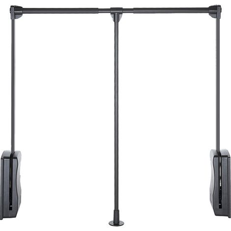 Perchero Abatible Antracita 830-1150mm - Perchero abatible de cierre amortiguado ANTRACITA (1/2)