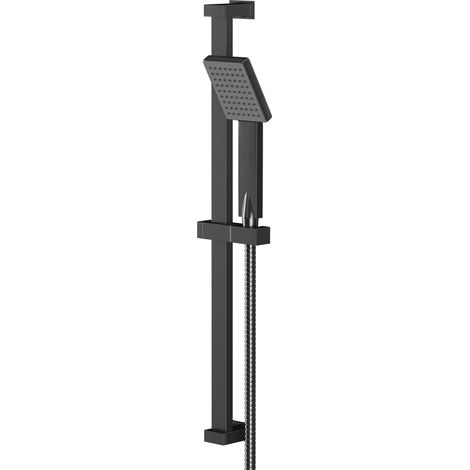 Colore Square Gunmetal Grey Shower Slide Rail Kit
