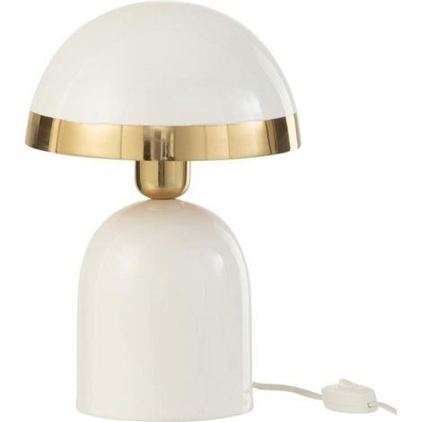 Lampe à Poser en Métal "Pearly" 30cm Blanc (1/4)