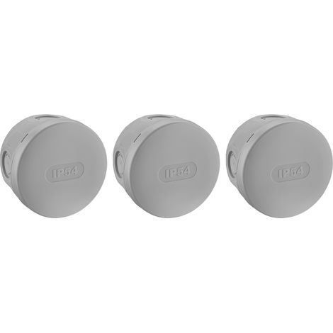 DEBFLEX - LOT DE 3 BOITES DE DERIVATION ETANCHE IP54 Ø70/P40 GRIS - 718811 - ORIGINE FRANCE