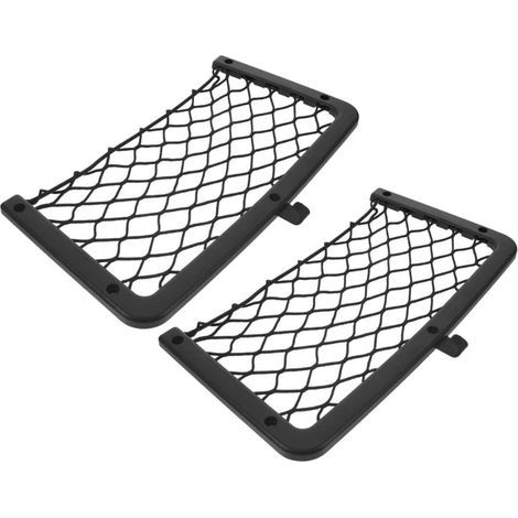 Set mit 2 Auto-Aufbewahrungsnetzen, Auto-Aufbewahrungstasche, Gepäcknetz, Auto-Aufbewahrungstasche, Auto-Aufbewahrungsnetz, Nylon, schwarz, 42 x 21 cm (1/5)