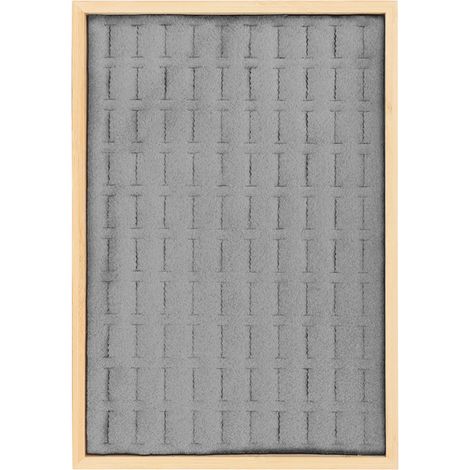 Organisateur de tiroir à bijoux multifonctionnel à 100 compartiments pour bagues, idéal pour les boutiques de bijoux et les salons professionnels (gris). (1/5)
