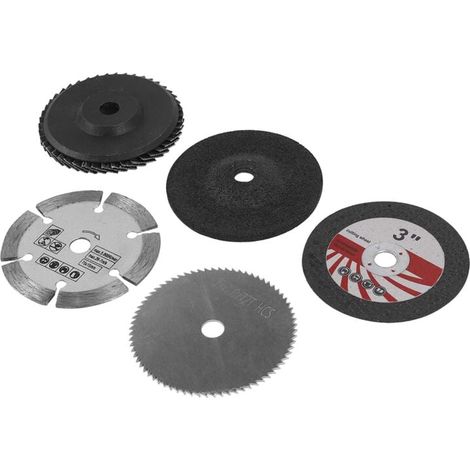 Set di 5 dischi da taglio da 75 mm per smerigliatrice angolare, set di 10 lame circolari per metallo con lama piatta, mola, platorelli e utensile (1/4)