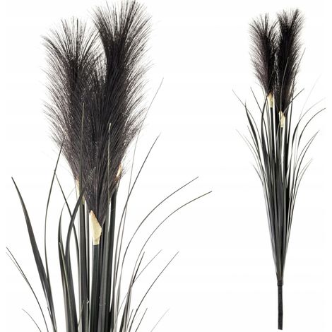 Ramo di erba della pampa nera, 75 cm, fiorito, decorativo per vaso. (1/5)