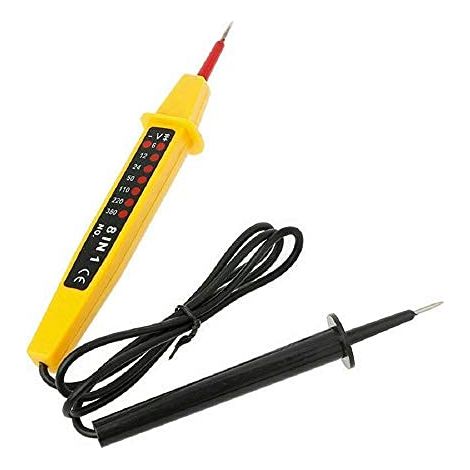 AC/DC Voltage Test Pen 3-380V Car Test Pen 8 in 1 Light Detector Test Pen Test Pen Yellow Pen (1/5)