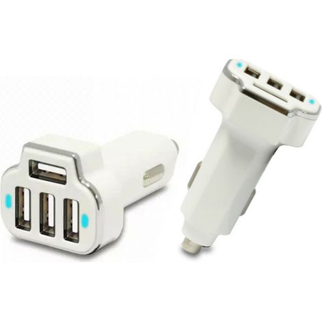 Aquarius PowerUp 4-Port USB Power Dash Car Charger White