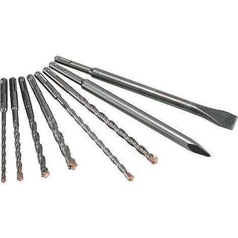 Kit forets et burins SDS-Plus Mix-Box - 8 pces ALPEN SDS (1/3)