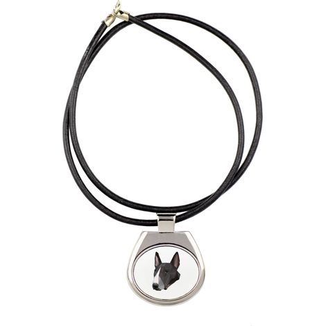 Bull Terrier, Bull Terrier - collana con foto e iscrizione geometrica di Art-Dog (1/3)