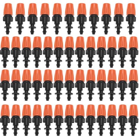 Garden Drip Irrigation with Adjustable Misting Nozzles 50pcs for Greenhouse Cooling and Water Saving (1/5)