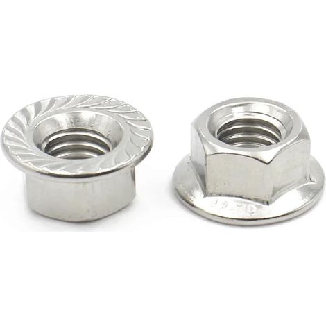 ZLWei Lot de 10 écrous à embase hexagonale en acier inoxydable 304 (1/5)