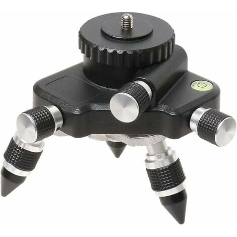 Adaptador de nivelación láser: base giratoria de 360° para trípode de nivelación láser de línea, base giratoria para adaptador de nivelación de 1/4 y 5/8 de pulgada. (1/5)