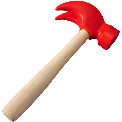 1 pièce marteau en bois jouet Simulation marteau outil de réparation jouets enfants éducatifs martelage et jouets à percussion (1/5)