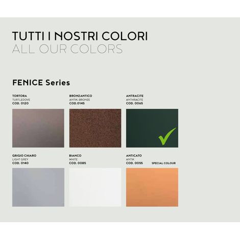 Balconetta rettangolare in resina Fenice h. 35 cm. Antracite