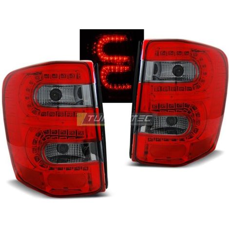 Paire feux arriere Jeep Grand Cherokee 99-05 LED rouge fume (1/2)