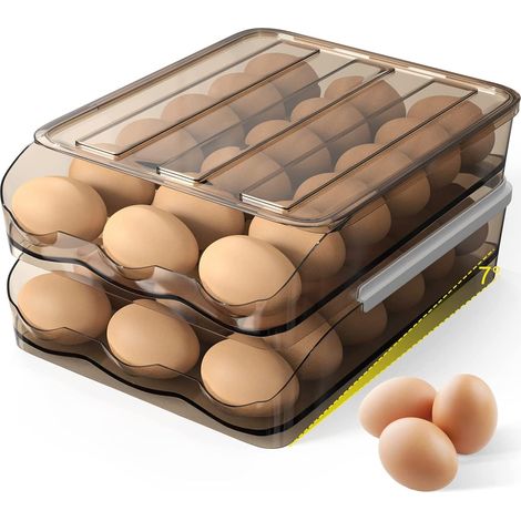 Boite Oeuf Frigo Rangement Double Couche avec Couvercle 36 Œufs Avec Angle D'inclinaison Remplissage Automatique (1/5)