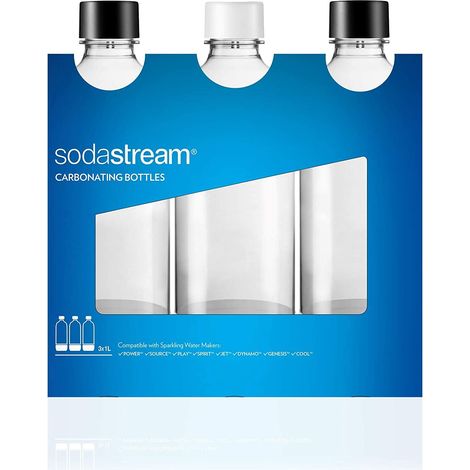 Sodastream PET Bottle Universal (3 Bottles, 1L, black) (2260525)