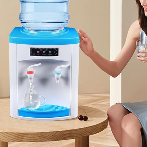Wasserspender 550W Kalt- und Warmwasserspender Abnehmbares Design Heiß-/Kaltwasserspender für Schlafzimmer Studio Schreibtisch Nachtschrank Teetisch etc (Kalt/Warm/Heiß)