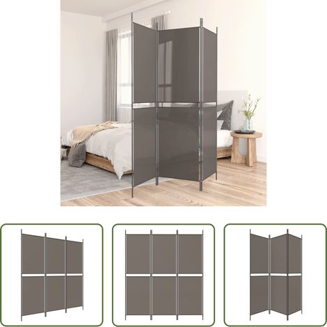 Raumteiler -  3-tlg. Paravent Anthrazit 150x180 cm Stoff (1/5)