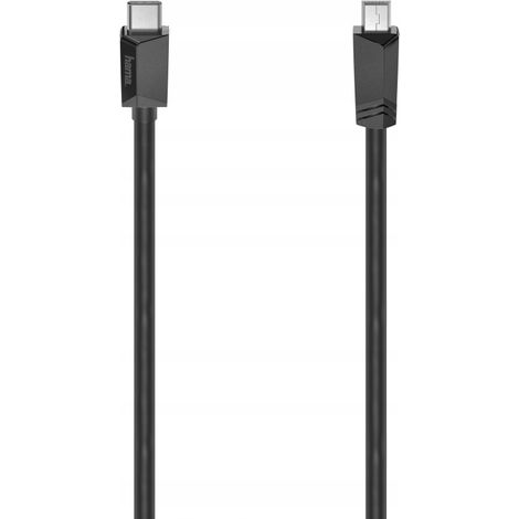 Cable USB C - Mini USB Hama 0,75 m negro 1 unidad.