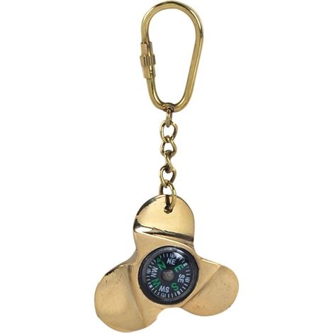 Signes Grimalt Schlüsselbunddekoration  Golden nautischer Kompassschlüsselketten 5x11x1cm 15844
