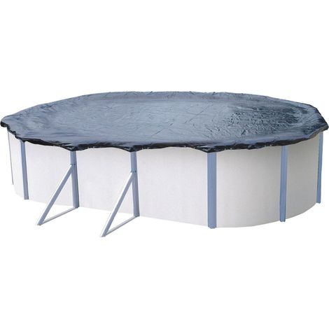 Bâche hiver pour piscines de taille 7,6 x 4,6 m à 7,85 x 4,75 m