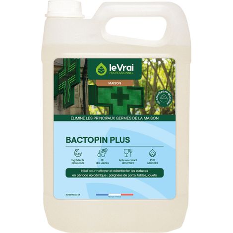 Limpiador desinfectante Bactopin Plus listo para usar 5l - El Verdadero