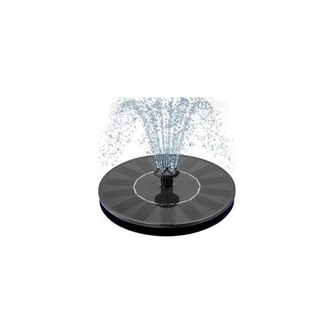 Fontaine solaire flottante pour bain d'oiseaux 1 W, avec 6 buses, pour jardin, étang, piscine et extérieur