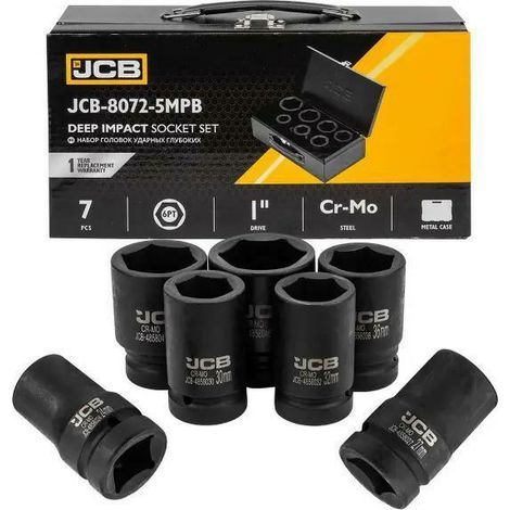 Jcb accesorios de impacto d.l. 7el. 1" 6-cantos. (24-46mm)
