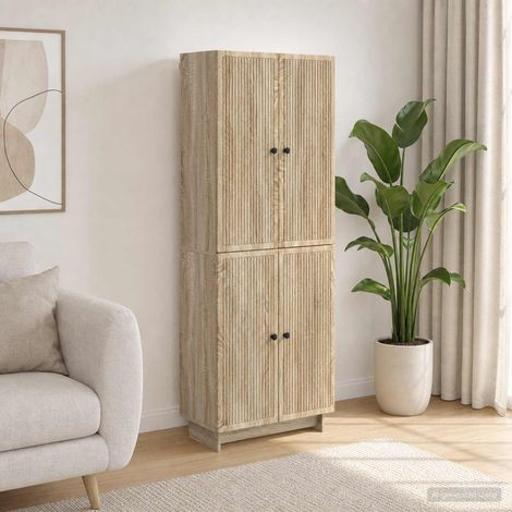 vidaXL Schrankset 2 pcs Sonoma-Eiche 66 x 34,5 x 90 cm Holzwerkstoff (1/5)