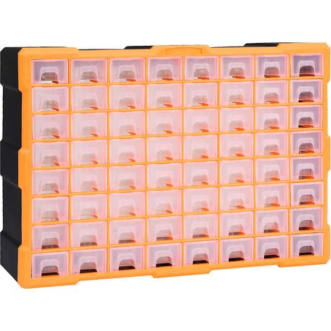 147579 Multi-drawer Organiser with 64 Drawers 52x16x37,5 cm vidaXL