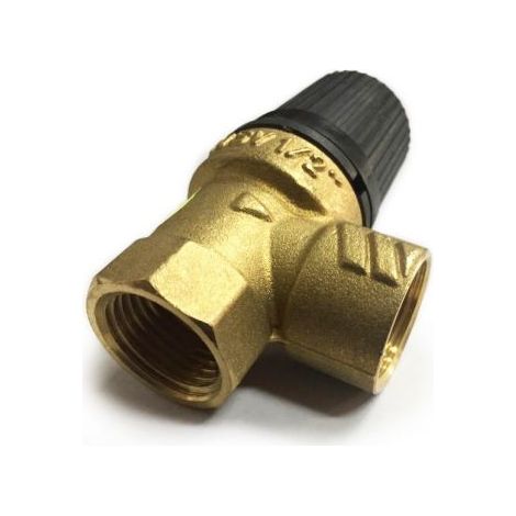 VALVOLA DI SICUREZZA OTTONE MSV 1/2''FF 1,5 WATTS BAR CE1115 FINO A 140° (10342) (1/5)