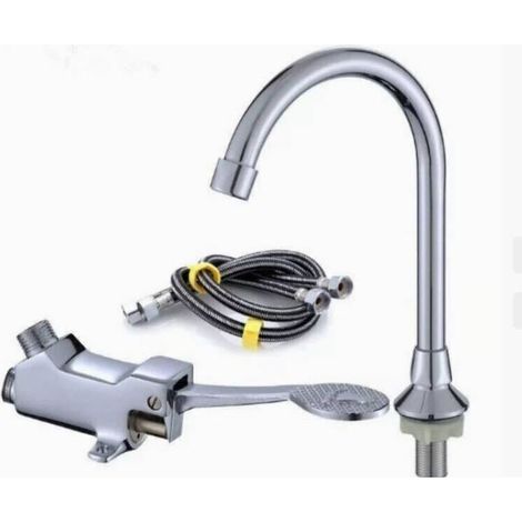 Waschtischarmatur mit Fußpedal, Waschtischarmatur-Set für medizinische Einrichtungen/Badezimmer/Laborräume, (1/4)